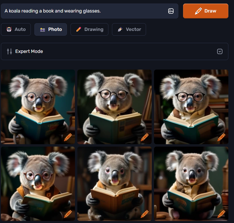 یه کوالا که داره کتاب میخونه و عینک زده به چشمش