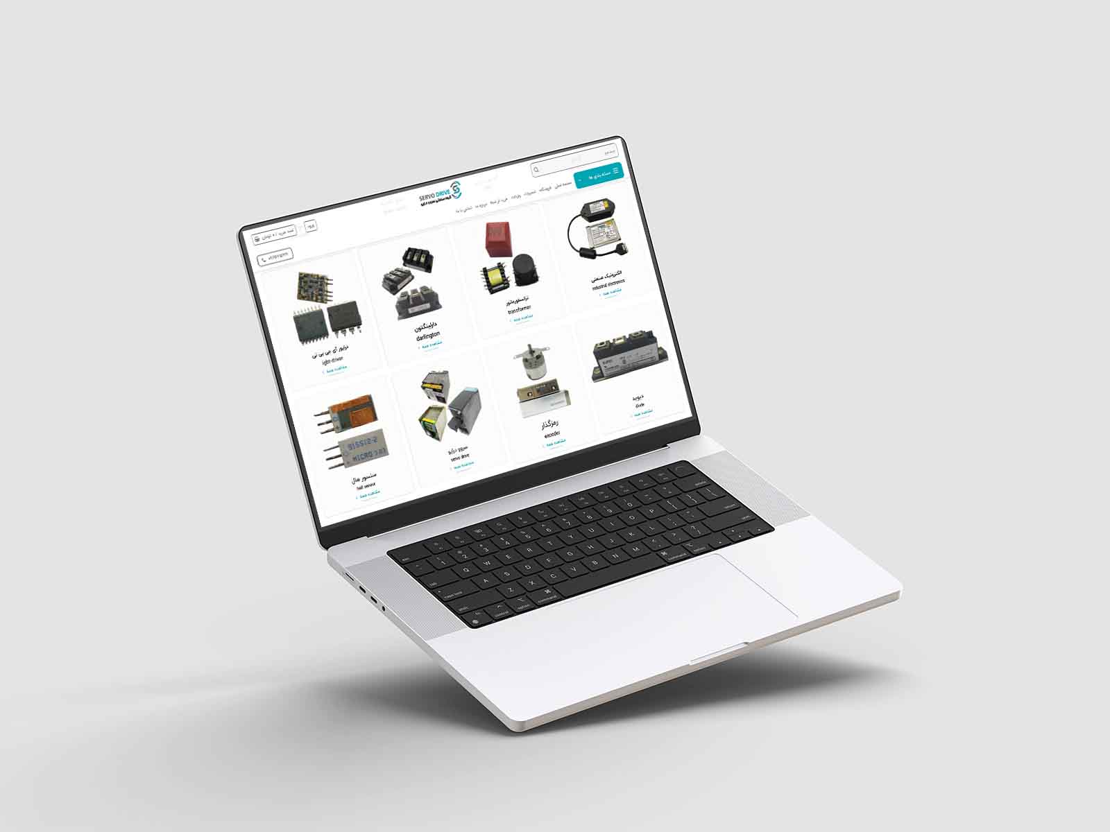 صفحه محصولات سروو درایو طراحی شده در شرکت متسون آنلاین