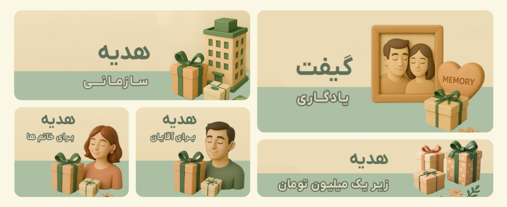 طراحی بنر برای فروشگاه کادویی الیچ شاپ