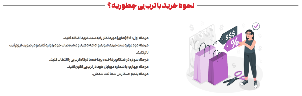 نحوره خرید از ترب پی به عنوان کاربر یا مشتری فروشگاه اینترنتی