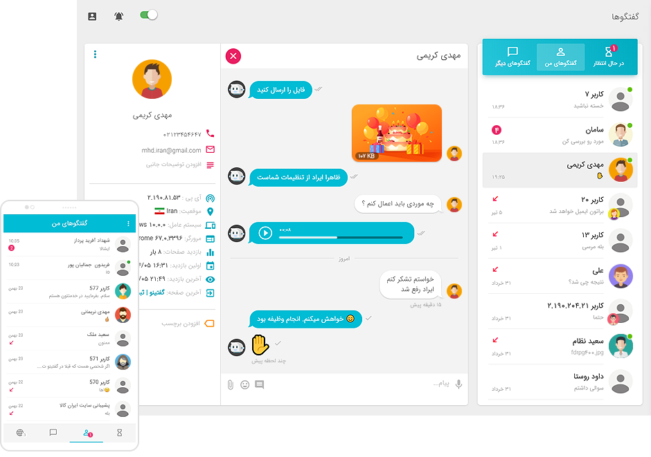 نمایش گفتگوهای گفتینو